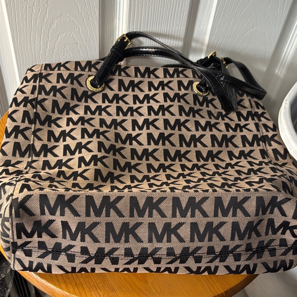 Michael Kors Brown/Tan Monogram Tote Bag